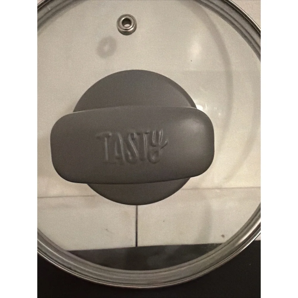 Tasty 6 1/8 Inch Replacement Tempered Glass Cooking Lid Grey Handle